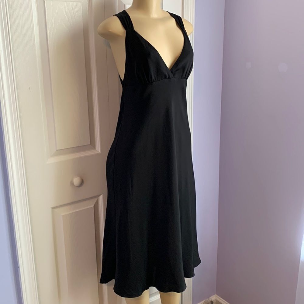 J. Crew Silk Bridal Party Special Event Cocktail Dance Prom Dress Black P6